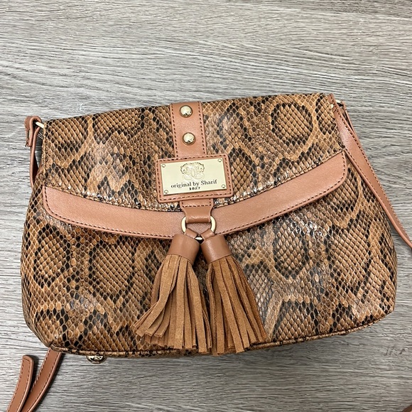 Original by Sharif 1827 Womens crossbody purse genuine leather snakeskin footed - Picture 2 of 10